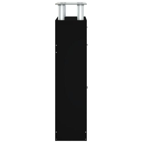 Skoskab 63x24x104 cm konstrueret træ sort