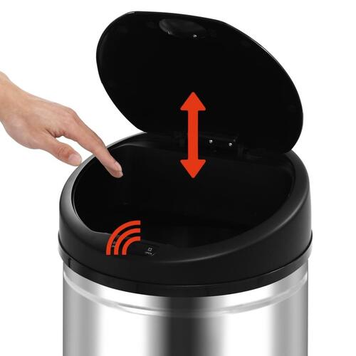 Affaldsspand med automatisk sensor 62 l rustfrit stål