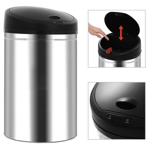 Affaldsspand med automatisk sensor 62 l rustfrit stål