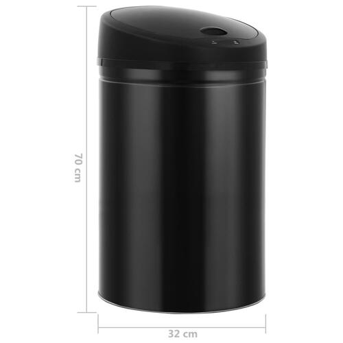 Affaldsspand med automatisk sensor 52 l sort