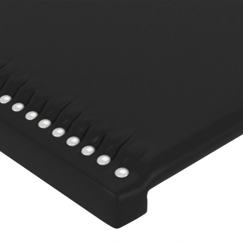 Sengegavl 90×5×78/88 cm i kunstlæder - sort