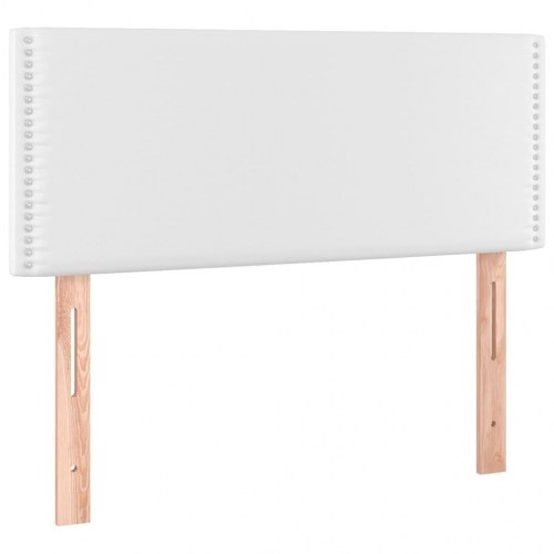 Sengegavl 100 × 5 × 78/88 cm i hvidt kunstlæder