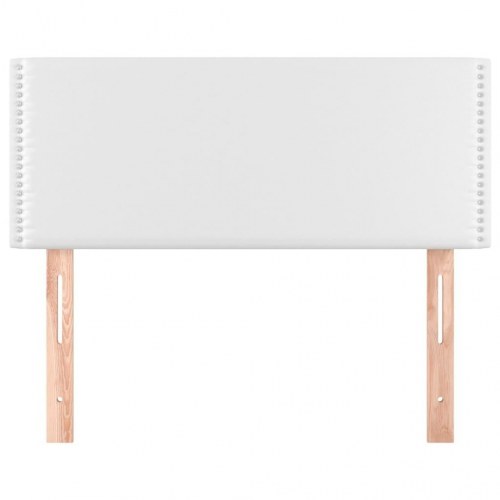Sengegavl 100 × 5 × 78/88 cm i hvidt kunstlæder