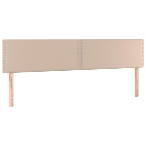 Sengegavle 2 stk. 90x5x78/88 cm kunstlæder cappuccinofarvet