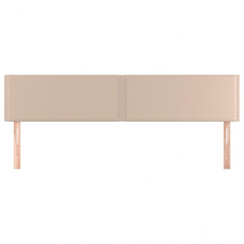 Sengegavle 2 stk. 90x5x78/88 cm kunstlæder cappuccinofarvet
