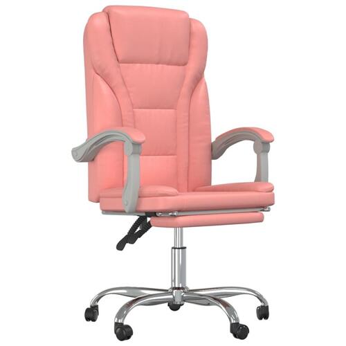 Kontorstol kunstlæder pink