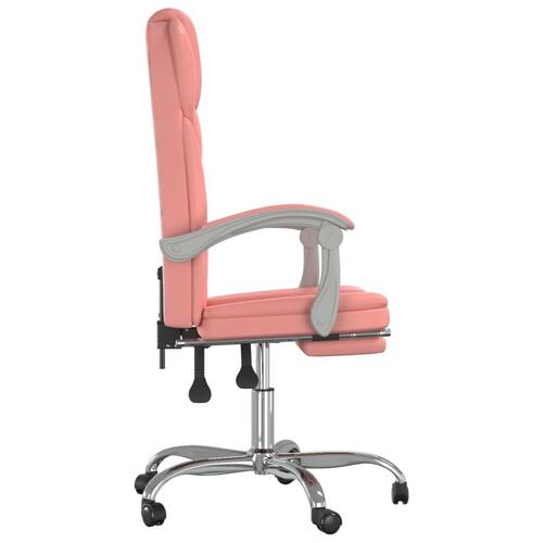 Kontorstol kunstlæder pink