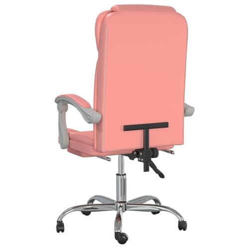 Kontorstol kunstlæder pink