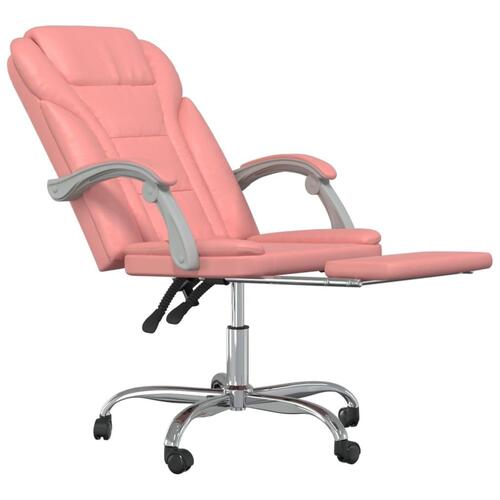 Kontorstol kunstlæder pink