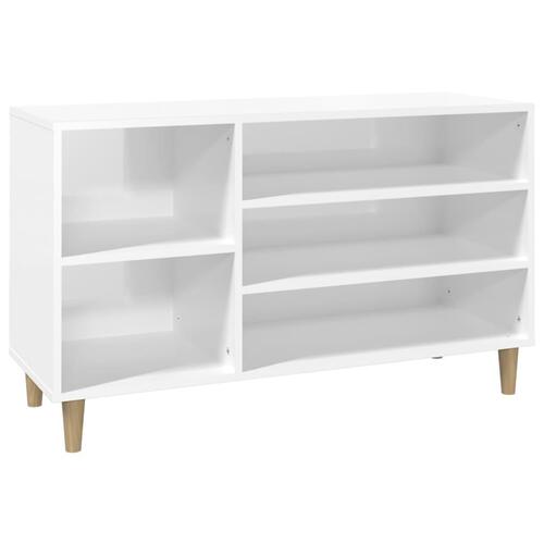 Skoreol 102x36x60 cm konstrueret træ hvid højglans