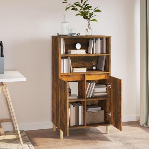 Skab 60x36x110 cm konstrueret træ Røget egetræ