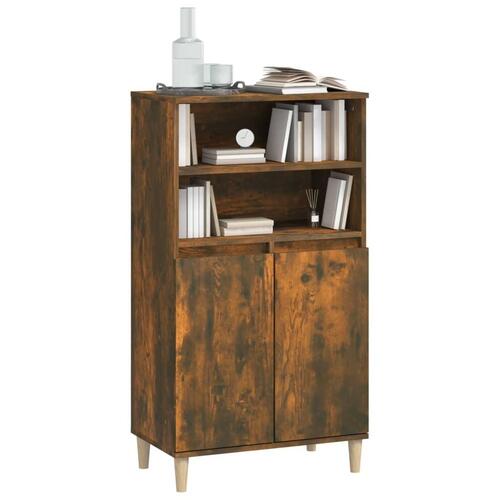 Skab 60x36x110 cm konstrueret træ Røget egetræ