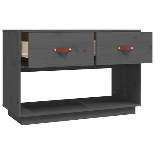 Tv-bord 90x40x60 cm massivt fyrretræ grå