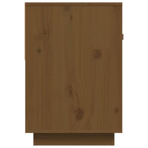 Tv-bord 90x40x60 cm massivt fyrretræ gyldenbrun