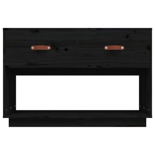 Tv-bord 90x40x60 cm massivt fyrretræ sort