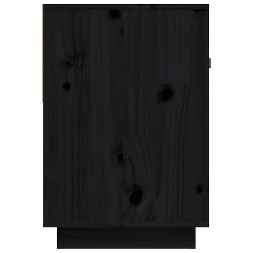 Tv-bord 90x40x60 cm massivt fyrretræ sort