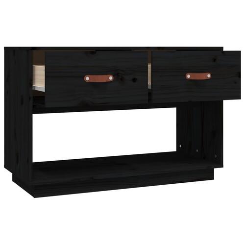 Tv-bord 90x40x60 cm massivt fyrretræ sort