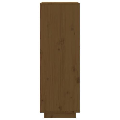 Vinskab 45x34x100 cm massivt fyrretræ gyldenbrun