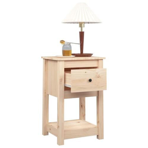Sengeborde 2 stk. 40x35x61,5 cm massivt fyrretræ
