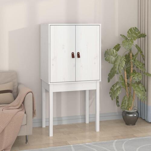 Højskab 60x40x120 cm massivt fyrretræ hvid