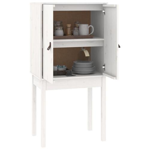 Højskab 60x40x120 cm massivt fyrretræ hvid