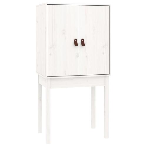 Højskab 60x40x120 cm massivt fyrretræ hvid
