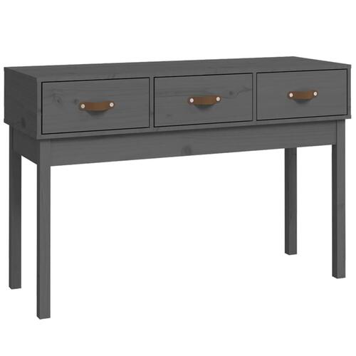 Konsolbord 114x40x75 cm massivt fyrretræ grå