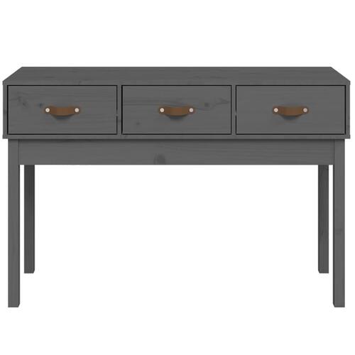 Konsolbord 114x40x75 cm massivt fyrretræ grå