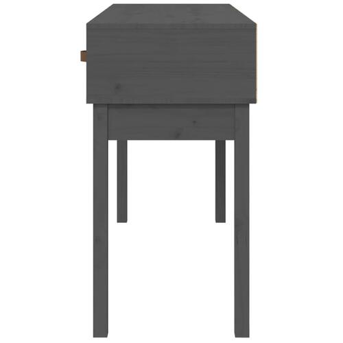 Konsolbord 114x40x75 cm massivt fyrretræ grå