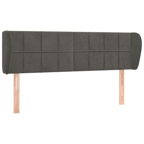 Sengegavl med kanter 147 x 23 x 78/88 cm - mørkegrå