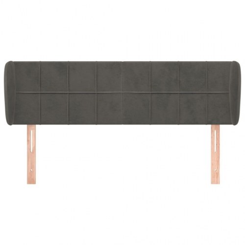 Sengegavl med kanter 147 x 23 x 78/88 cm - mørkegrå