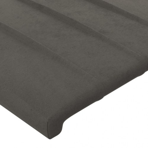 Sengeramme uden madras - mørkegrå fløjl 90 × 190 cm