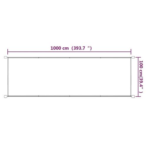 Lodret markise 100x1000 cm oxfordstof gråbrun