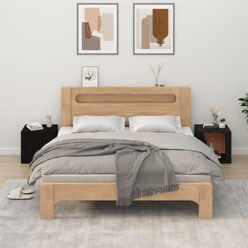 Sengeborde 2 stk. 50x39x47 cm sort