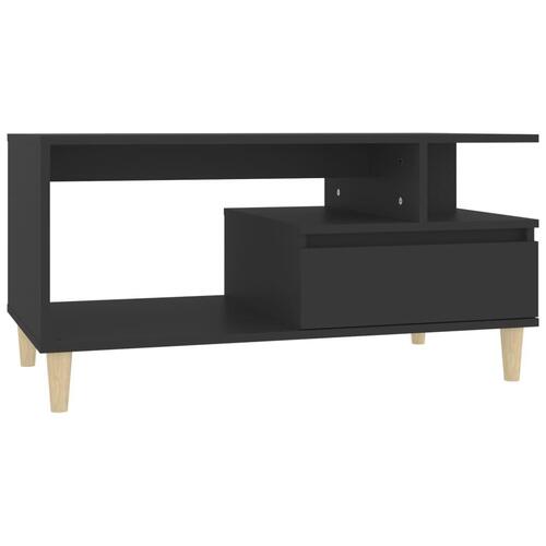 Sofabord 90x49x45 cm konstrueret træ sort