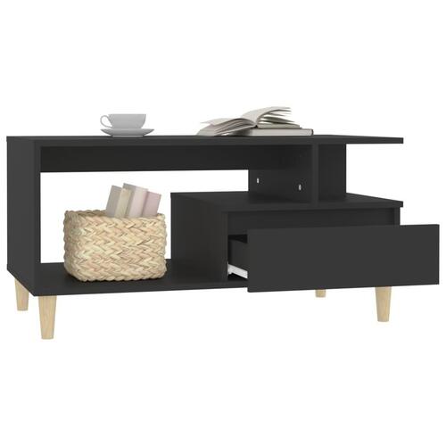 Sofabord 90x49x45 cm konstrueret træ sort