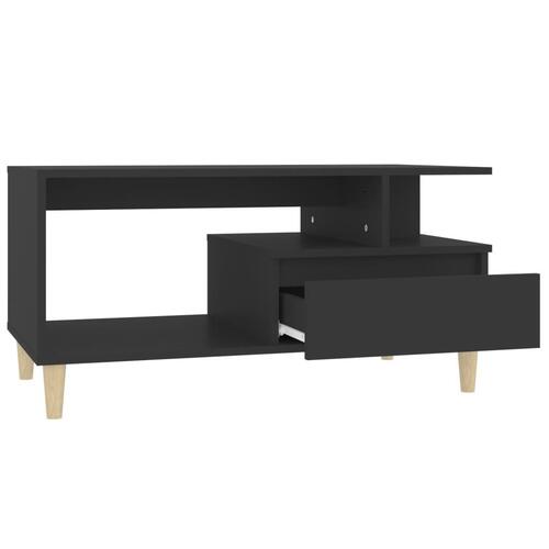 Sofabord 90x49x45 cm konstrueret træ sort