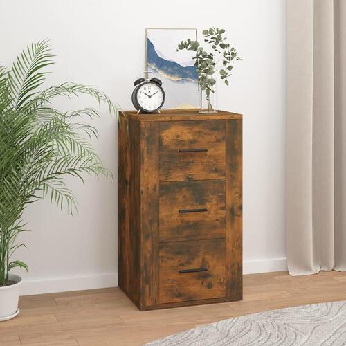 Skænk 40x33x70 cm konstrueret træ røget egetræsfarve