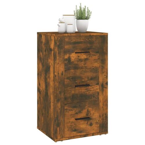 Skænk 40x33x70 cm konstrueret træ røget egetræsfarve