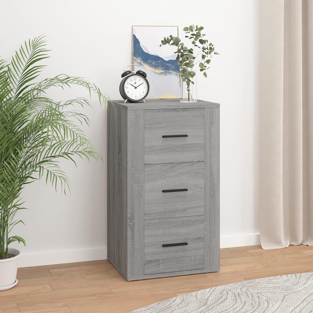 Skænk 40x33x70 cm konstrueret træ grå sonoma-eg