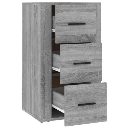 Skænk 40x33x70 cm konstrueret træ grå sonoma-eg