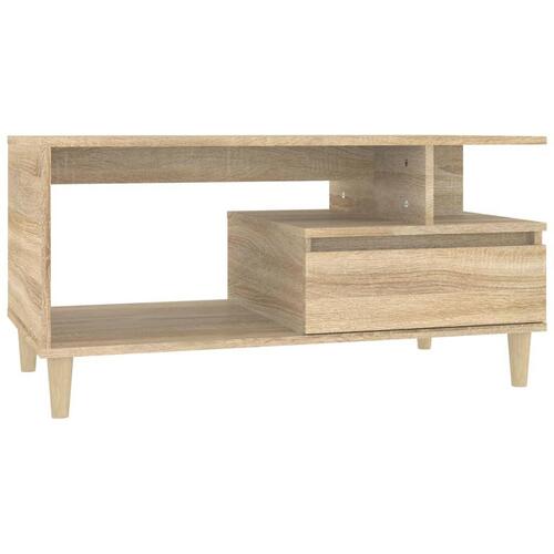 Sofabord 90x49x45 cm konstrueret træ sonoma-eg