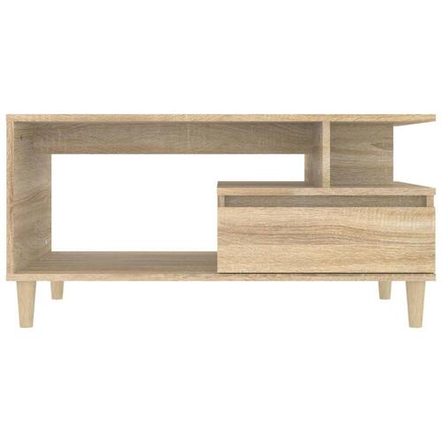 Sofabord 90x49x45 cm konstrueret træ sonoma-eg