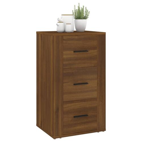 Skænk 40x33x70 cm konstrueret træ brun egetræsfarve