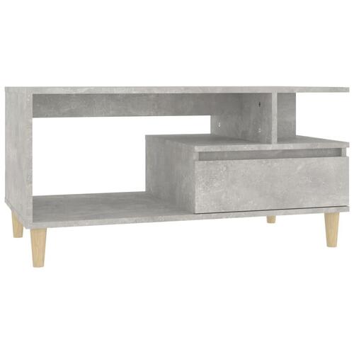 Sofabord 90x49x45 cm konstrueret træ betongrå