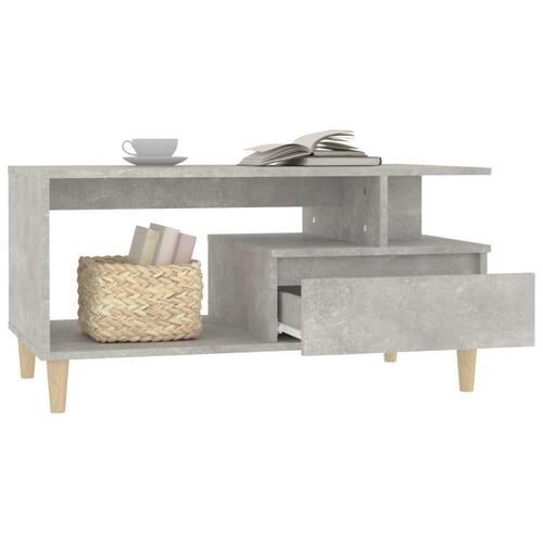 Sofabord 90x49x45 cm konstrueret træ betongrå
