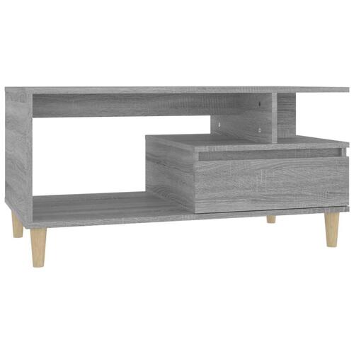 Sofabord 90x49x45 cm konstrueret træ Grå sonoma-eg