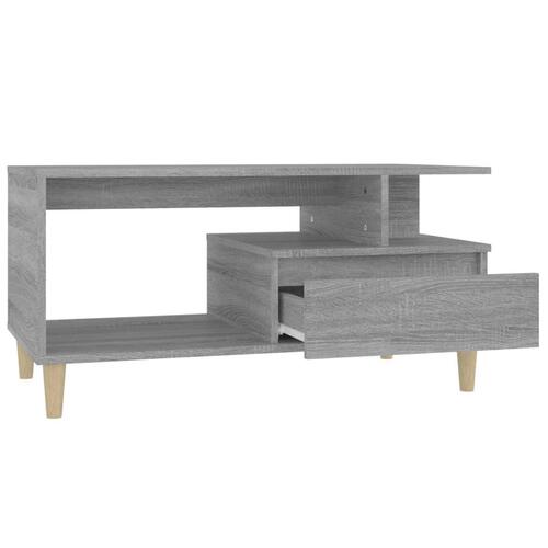 Sofabord 90x49x45 cm konstrueret træ Grå sonoma-eg