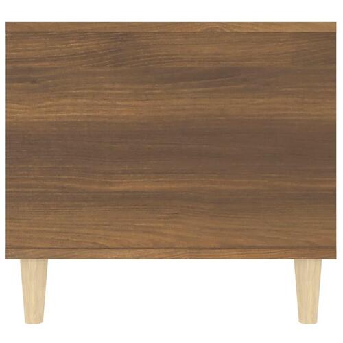 Sofabord 90x49x45 cm konstrueret træ brun egetræsfarve