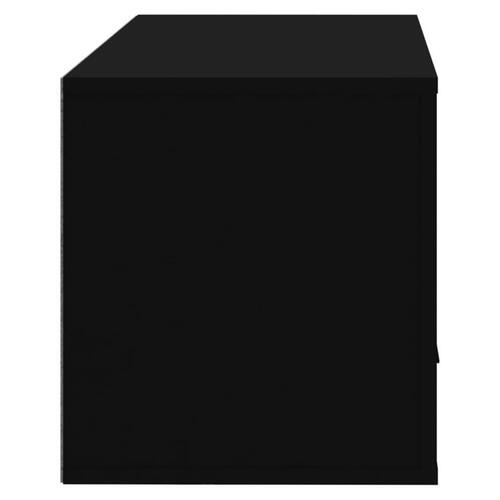 Væghængt skoskab 70x35x38 cm konstrueret træ sort